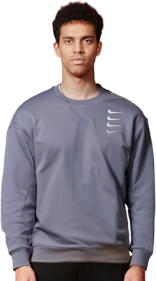 Nike Swoosh Gradient French Terry Crewneck Sweatshirt Indigo Blue DB9408-412 Details for Nike Swoosh Gradient French Terry Crewneck Sweatshirt Indigo Blue DB9408-412