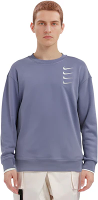 Nike Swoosh Gradient French Terry Crewneck Sweatshirt Indigo Blue DB9408-412 1