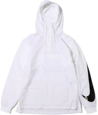 Nike Swoosh Large Logo Pullover Windbreaker Hoodie White AA5010-100 Buy Nike Swoosh Large Logo Pullover Windbreaker Hoodie White AA5010-100
