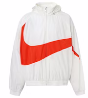 Nike Swoosh Logo Hooded Zip Jacket Off-White Casual Style FB7878-133