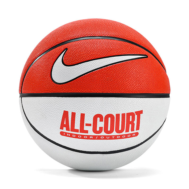 Nike Synthetic Leather Basketball White/Orange Size 7 Unisex Durable Grip Training DO8258-187