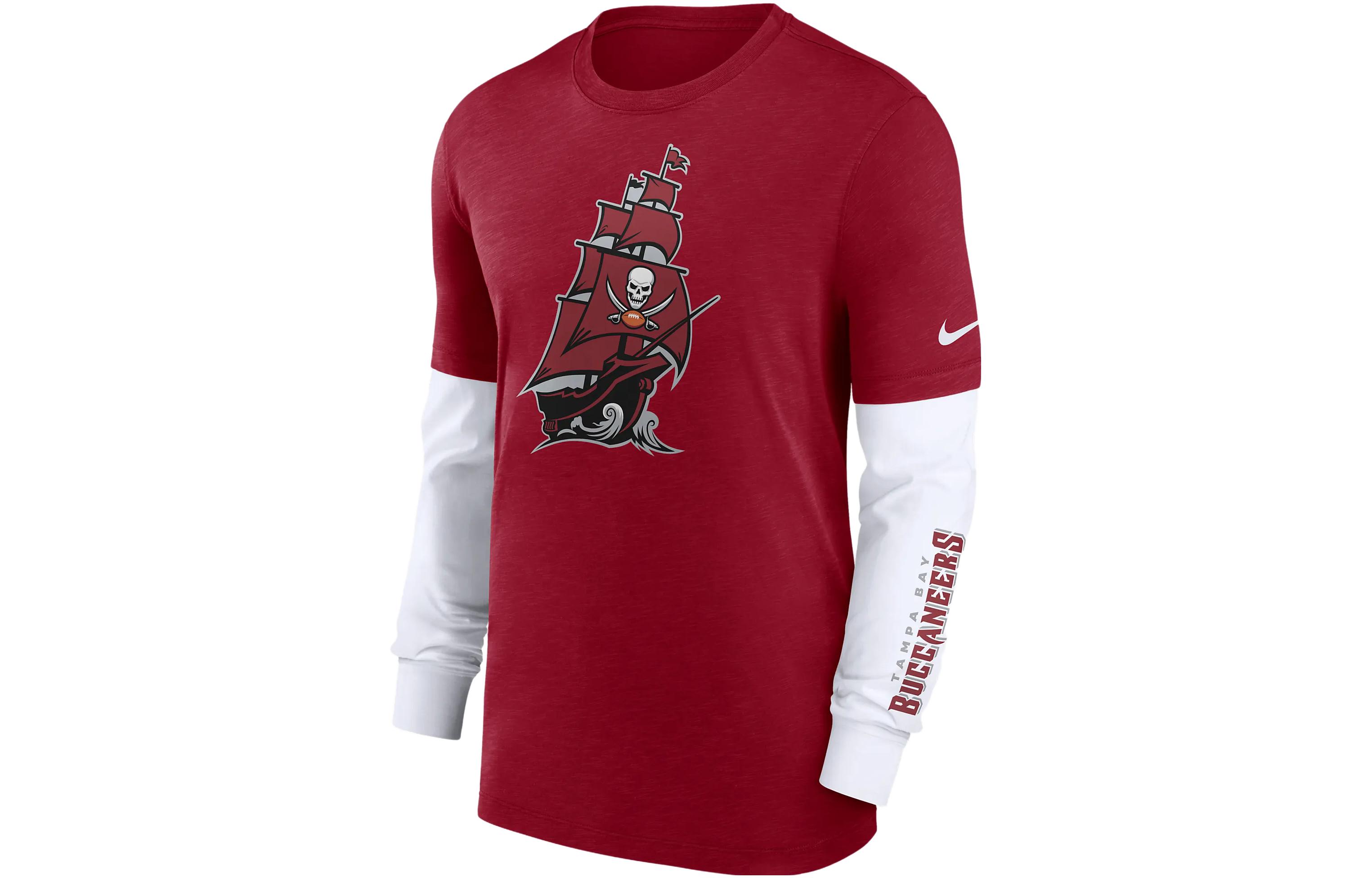 Nike Tampa Bay Buccaneers Geometric Crewneck Long Sleeve Sweatshirt Red Mens 00BY00XN8B-05G