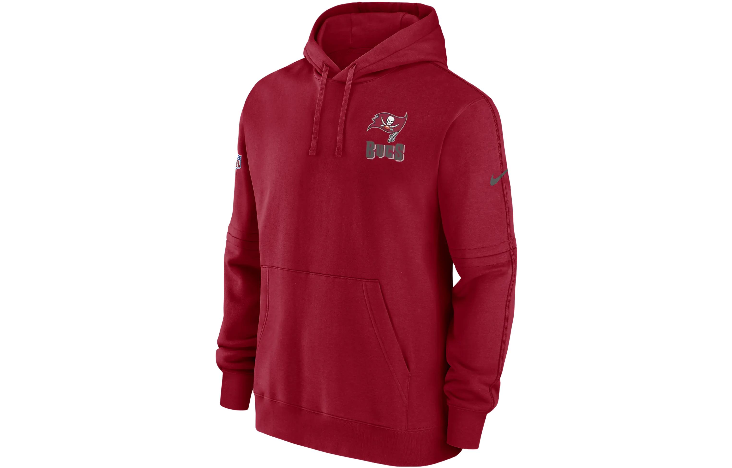 Nike Tampa Bay Buccaneers Sideline Club Red Hoodie Loose Fit Sweatshirt 00MS6DL8B-1UL