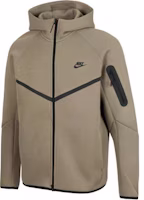 Nike Tech Fleece Full Zip Hoodie Brown Casual Jacket with Logo HV0950-320 Nike Tech Fleece Full Zip Hoodie Brown Casual Jacket with Logo HV0950-320