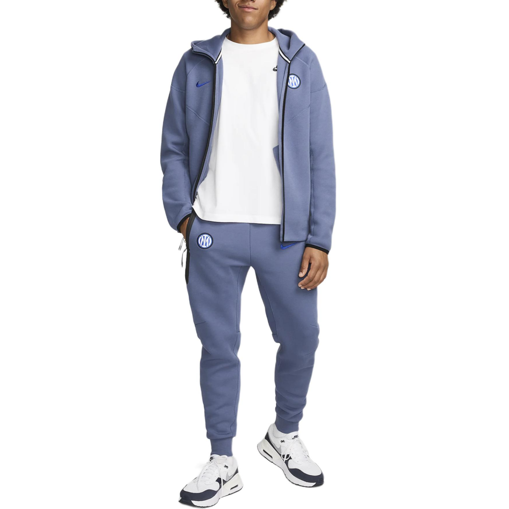 Shop Nike Tech Fleece 慢跑褲 渲染藍 輕量保暖修身針織褲 FN8488-491