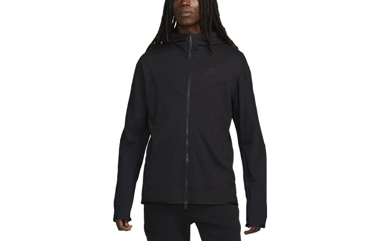 Order 耐克Tech Fleece轻便双拉链连帽夹克黑色 DX0822-010