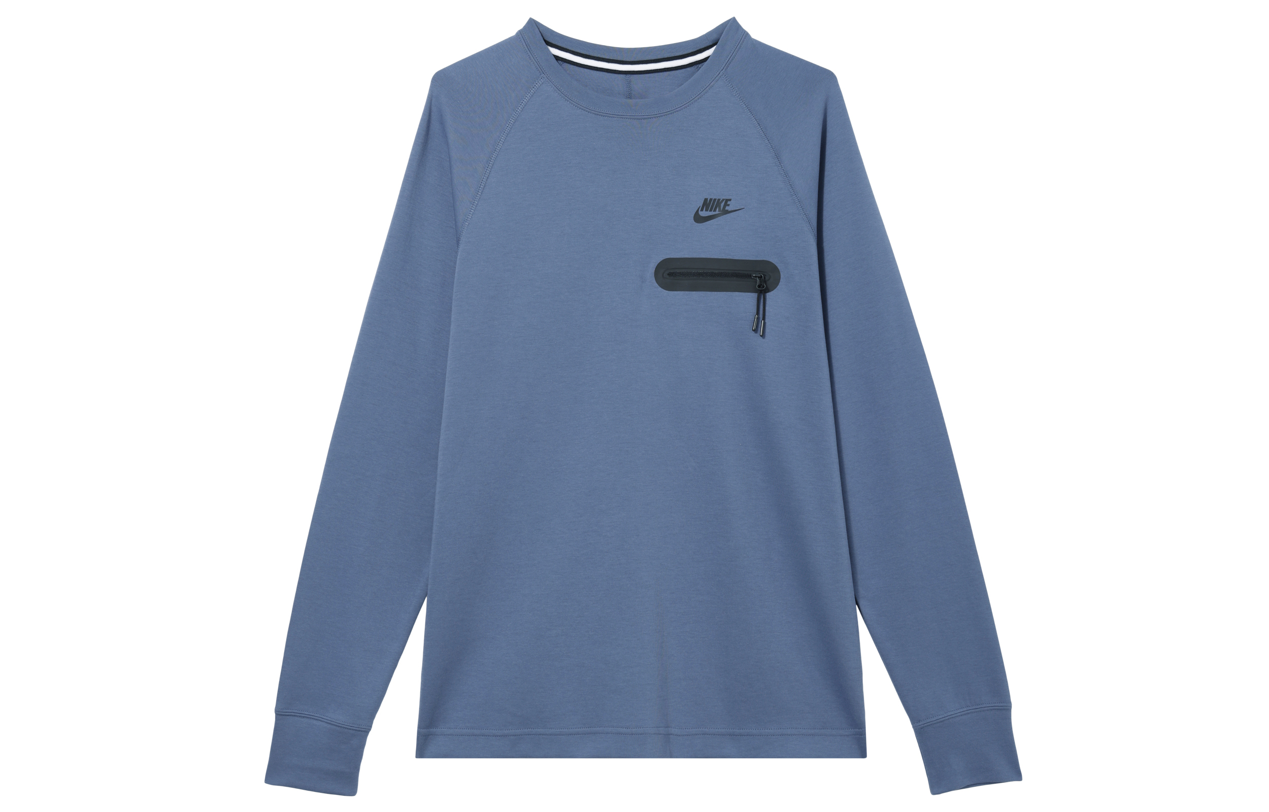 Nike Tech Fleece Logo Zip Crewneck Sweatshirt Fenlan Blue FD9881-491
