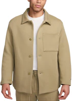Nike Tech Fleece Shacket Olive Embroidered Collar Outdoor Casual Jacket Unisex FZ7566-276 Nike Tech Fleece Shacket Olive Embroidered Collar Outdoor Casual Jacket Unisex FZ7566-276