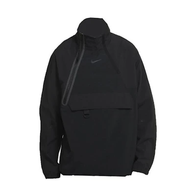Nike Tech Pack High-Neck Jacket Black Solid Logo Print Outerwear. DC6988-010