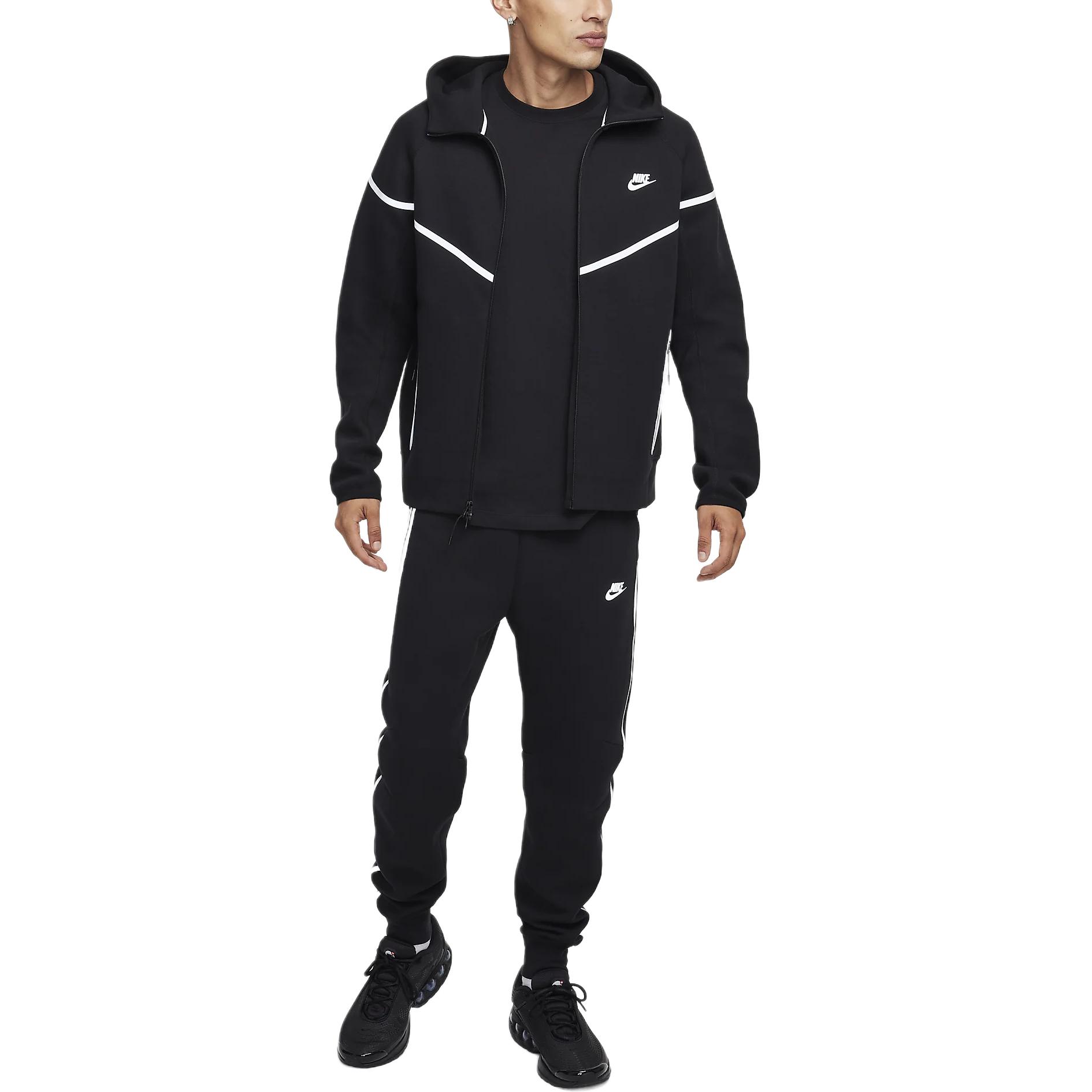 Details for Nike Tech Windrunner 黑色條紋拼接全拉鍊外套. FZ0754-010