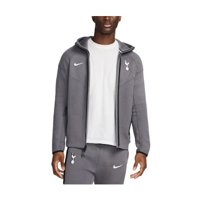 Nike Tech Windrunner Full-Zip Hoodie Jacket Dark Gray Colorblock Logo FZ4246-021