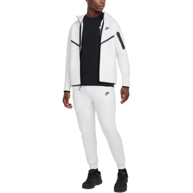 Shop Nike Tech Zip-Up Fashion Hoodie Jacket  White HV0949-051