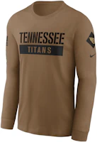Nike Tennessee Titans Salute to Service NFL Brown Long-Sleeve Crewneck Tee Men NKAC2EAA2W-95D Nike Tennessee Titans Salute to Service NFL Brown Long-Sleeve Crewneck Tee Men NKAC2EAA2W-95D