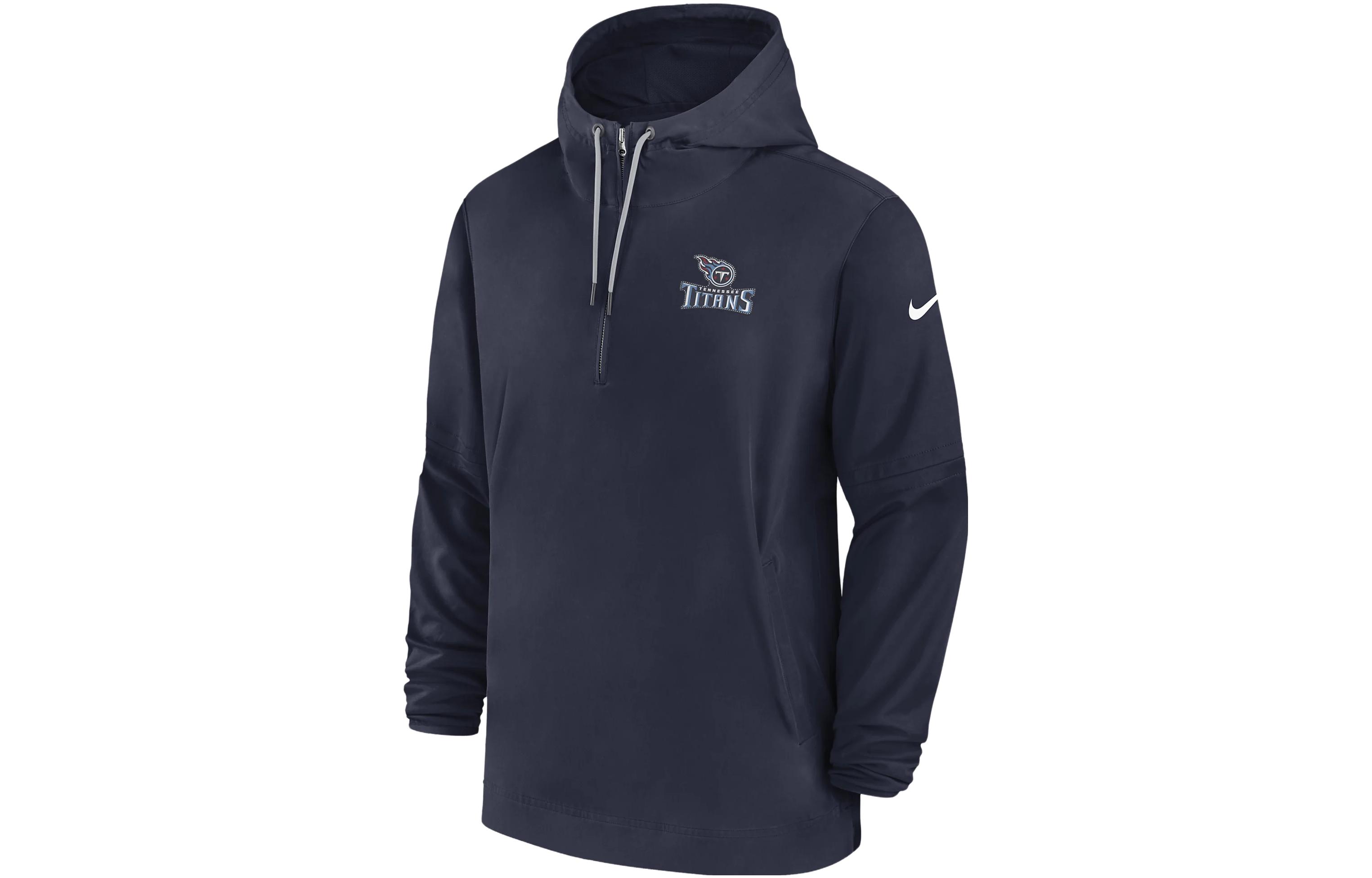 Nike Tennessee Titans Sideline Logo Pullover Hoodie Jacket Navy - 00MI41S8F-EU6