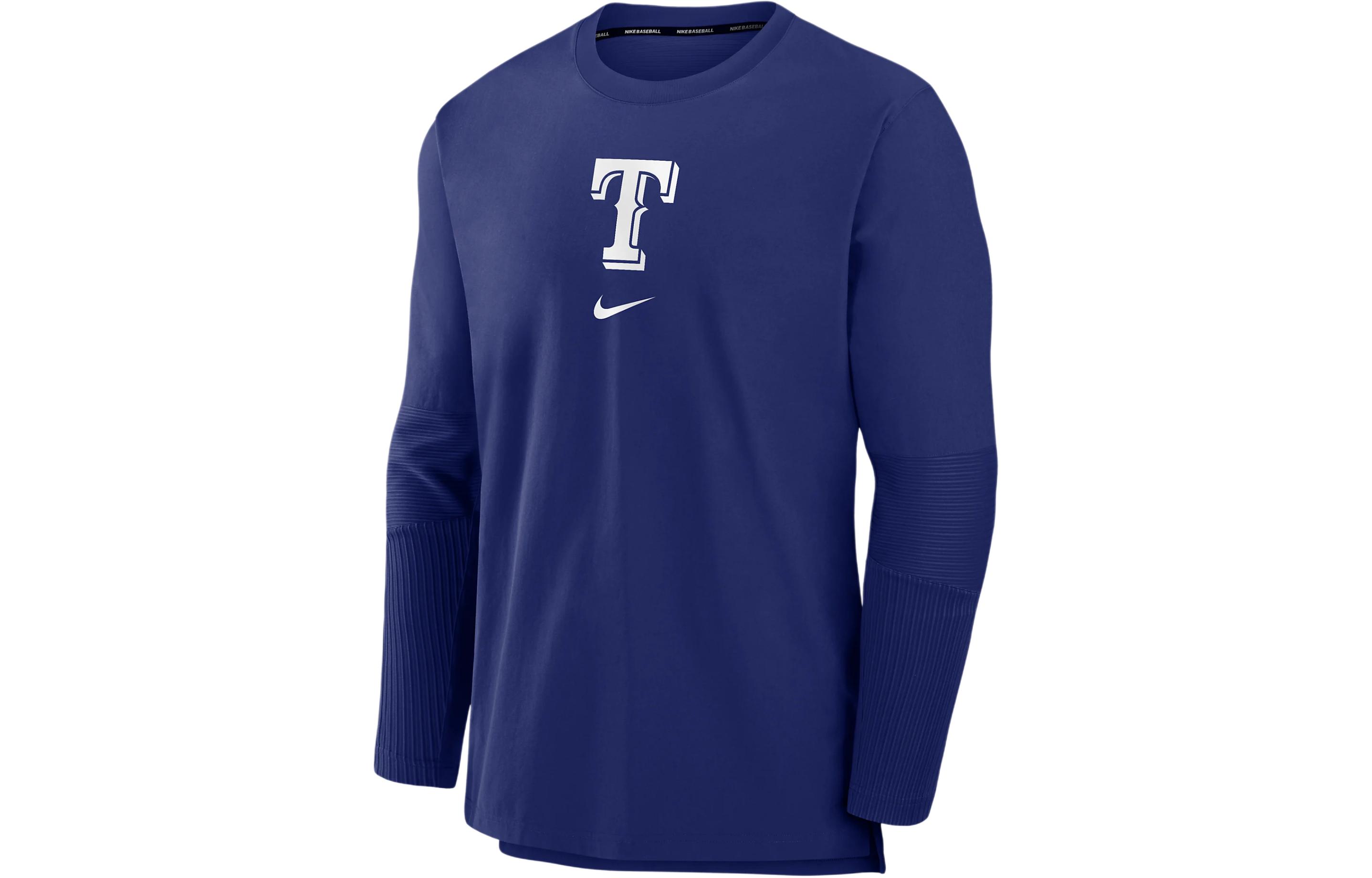 Nike Texas Rangers Authentic Logo Print Pullover Jacket Blue - Casualwear 015C11L6TER-5Z2