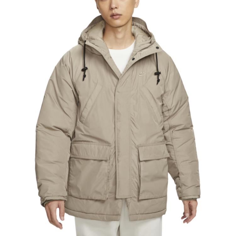 Nike Therma-FIT  Casual Loose-Fit Jacket Khaki Color. FZ0870-247