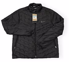 Nike Therma-FIT ADV AeroLoft Black Logo Print Zip-Up Jacket. FB7556-010 Nike Therma-FIT ADV AeroLoft Black Logo Print Zip-Up Jacket. FB7556-010