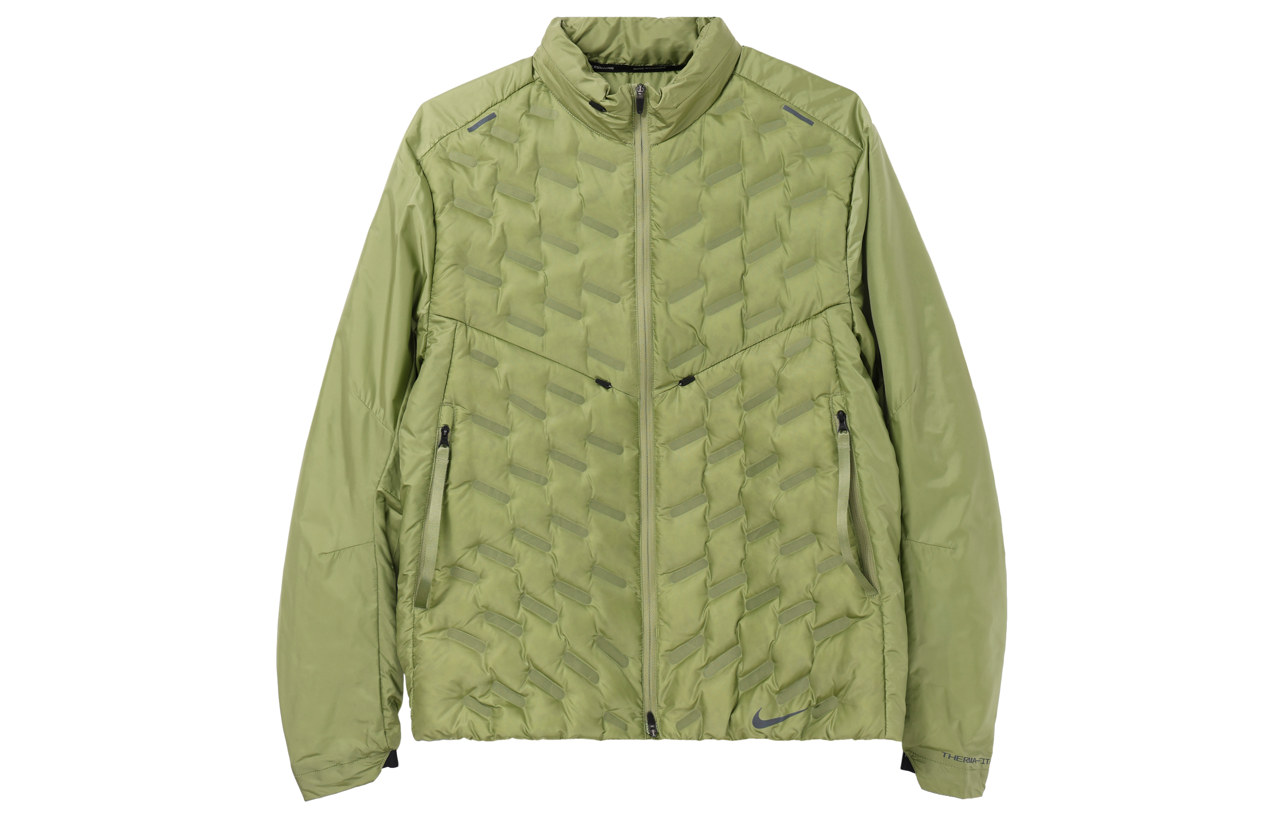Nike THERMA-FIT ADV Quilted Down Jacket Hoodie Men Crocodile Green DD5668-334