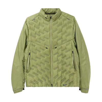 Nike THERMA-FIT ADV Quilted Down Jacket Hoodie Men Crocodile Green DD5668-334