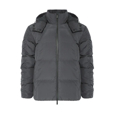 Nike Therma-FIT Air Jordan Unisex Black Puffer Jacket with Detachable Hoodie FV7220-060