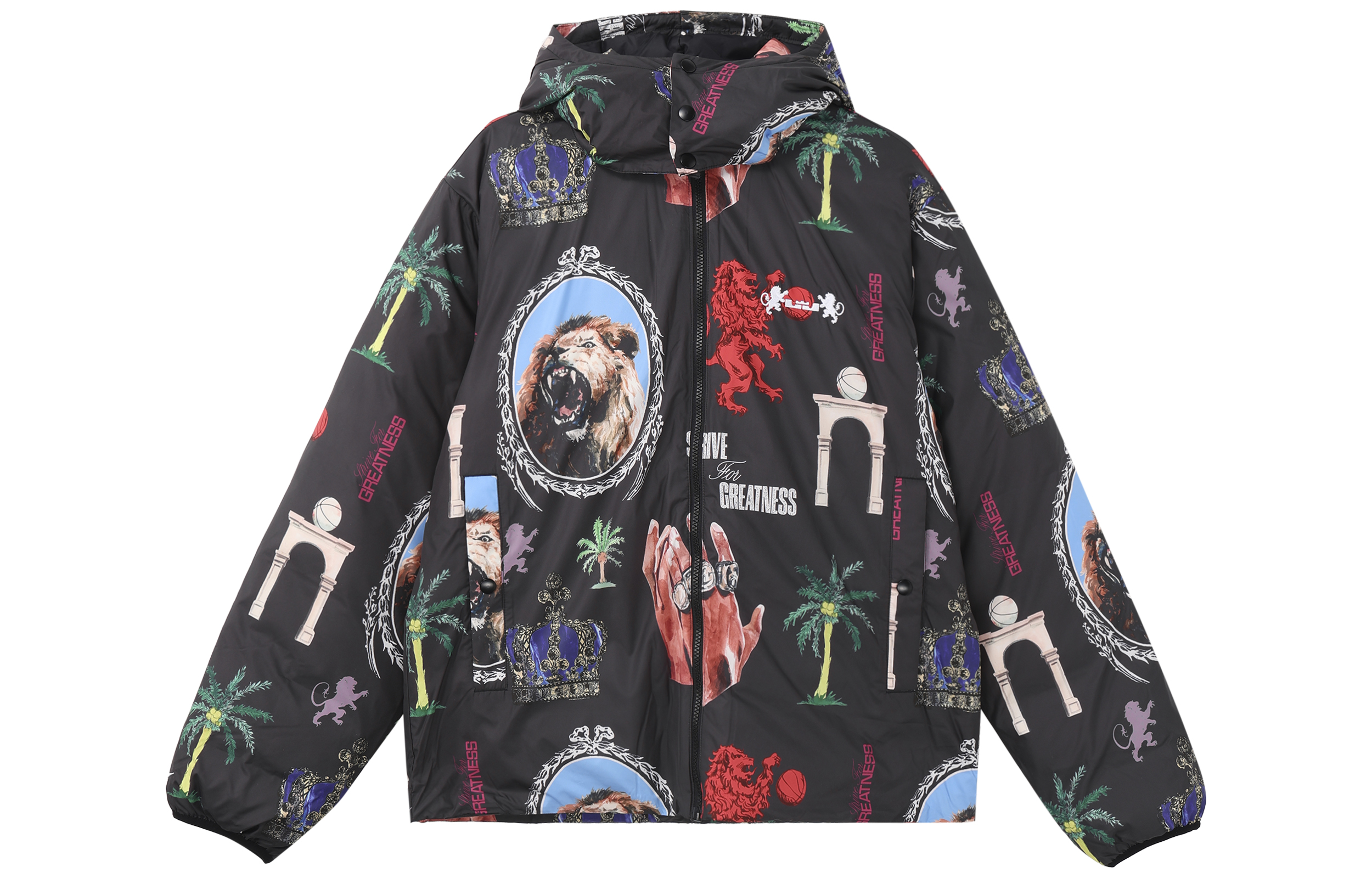 Nike Therma-FIT Printed Hooded Zip Casual Jacket Black FB6975-010