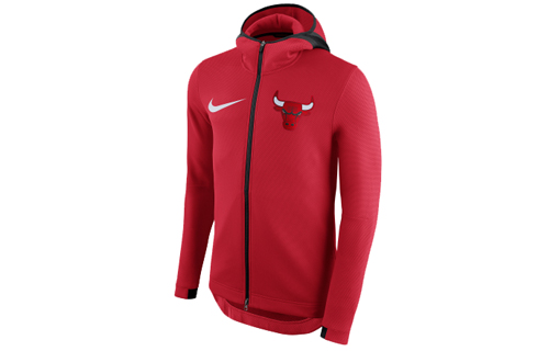 Nike Therma Flex Showtime NBA Bulls Red Hoodie Jacket Basketball Sweater 899831-657