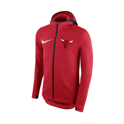 Nike Therma Flex Showtime NBA Bulls Red Hoodie Jacket Basketball Sweater 899831-657