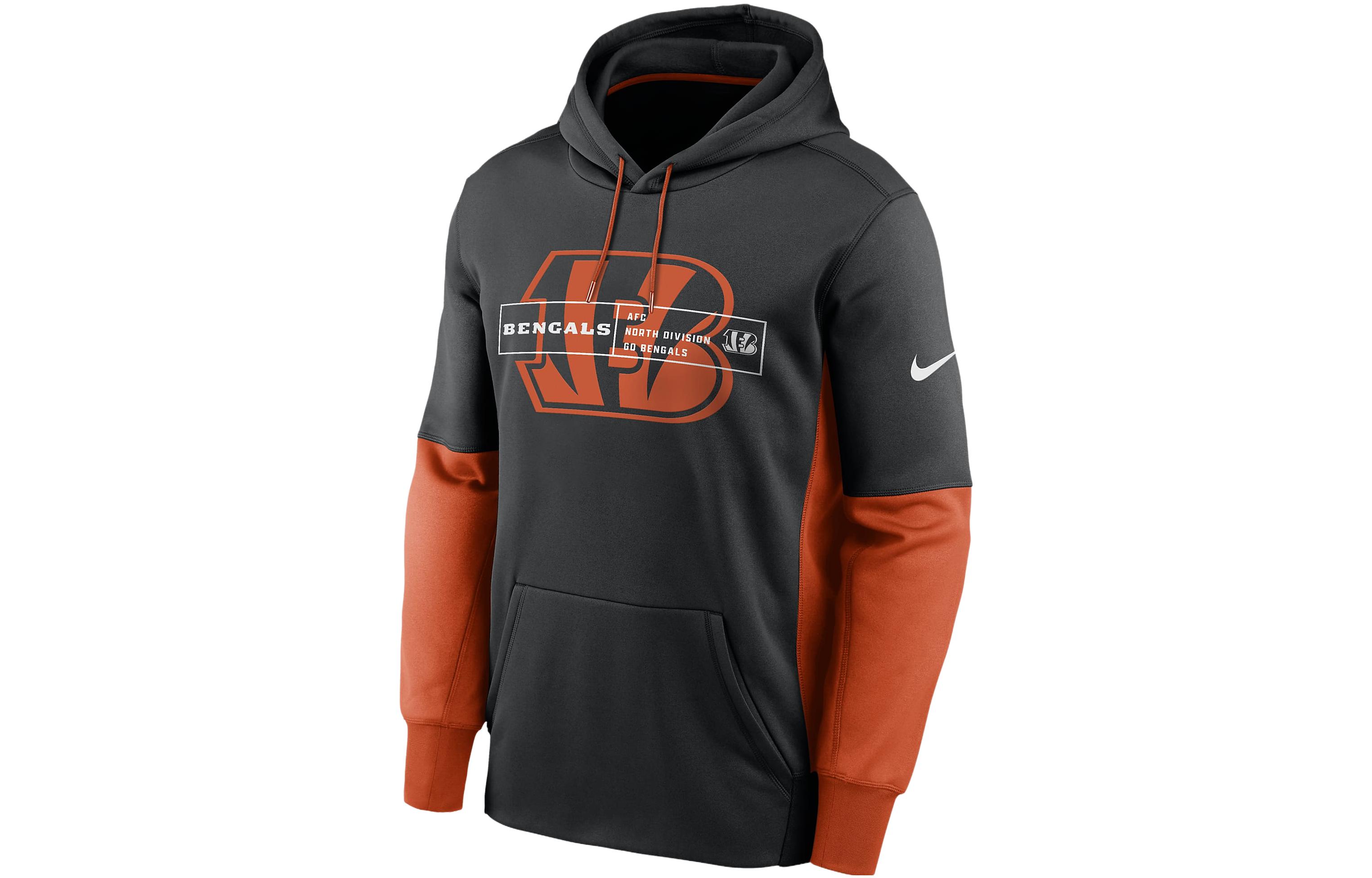 Nike Therma NFL Pullover Hoodie Brown Letter Print Long Sleeve Sweatshirt 011S51K9A-05K