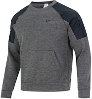 Nike Therma Novelty Crewneck Sweatshirt Brown Casual Athletic Pullover DQ4855-071 Nike Therma Novelty Crewneck Sweatshirt Brown Casual Athletic Pullover DQ4855-071