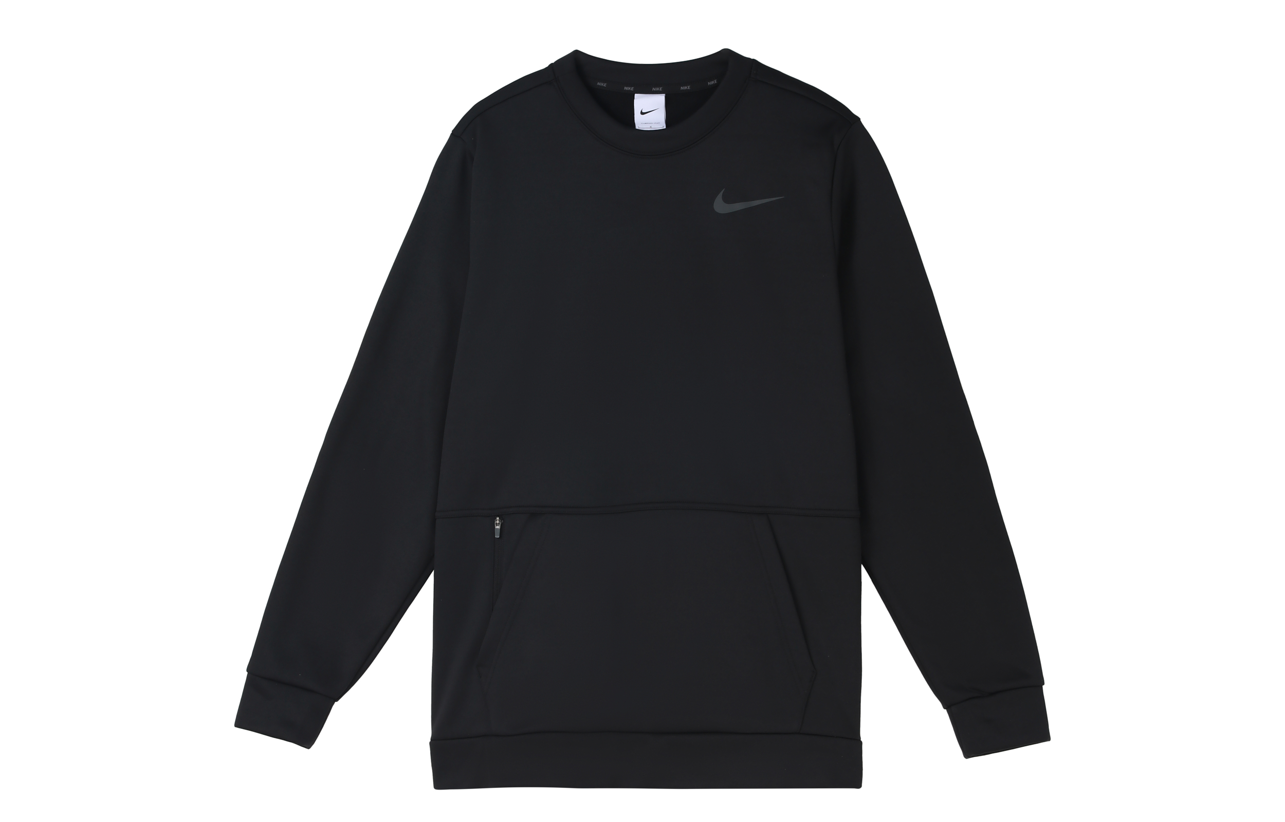 Nike Therma Training Fleece Pullover Crewneck Sweatshirt Black Spring CU7272-010