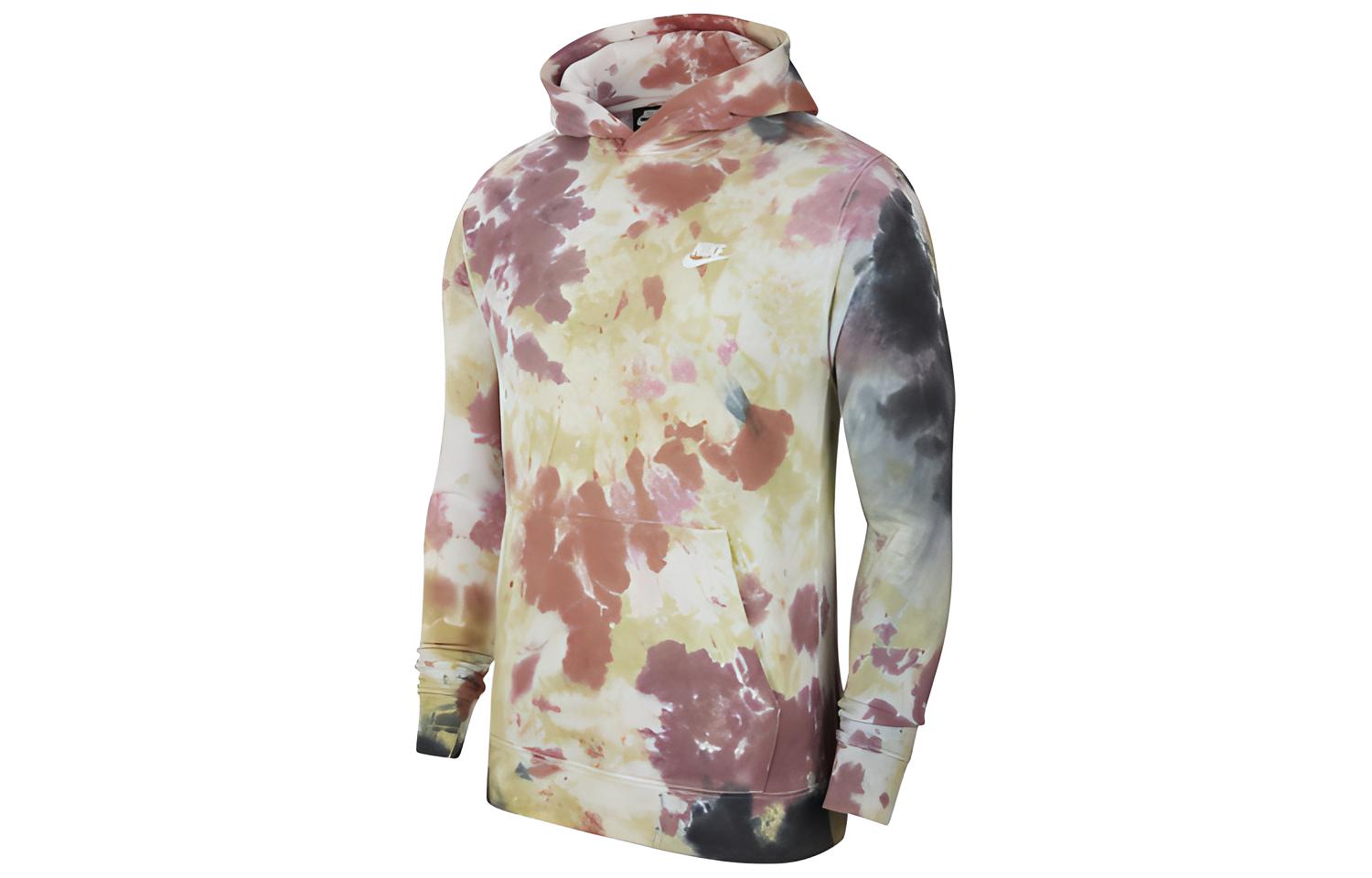 Nike Tie-Dye Colorblock Hoodie Small Logo Design CU4345-638