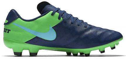 Order Nike Tiempo Genio 2 皮革 FG 硬地足球鞋 藍綠