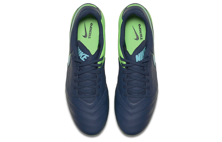 Shop Nike Tiempo Genio 2 Cuir FG ''Bleu Vert'' 819213-443