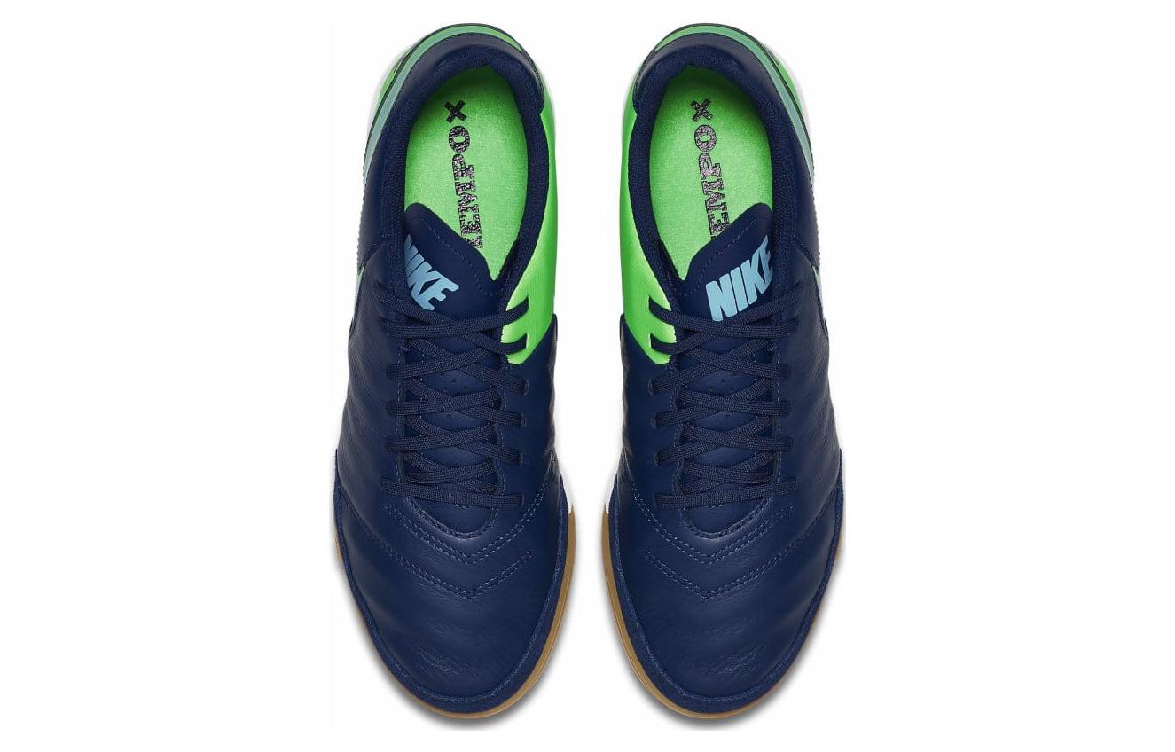 Shop Nike Tiempo Genio 2 Cuir IC ''Bleu Vert'' 819215-443