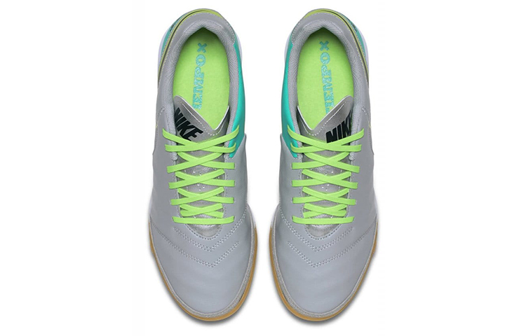 Shop Nike Tiempo Genio 2 Cuir IC ''Argent Noir Vert'' 819215-003