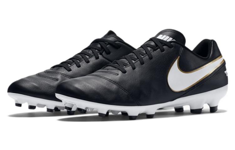 Order Nike Tiempo Genio II Cuir FG ''Noir Blanc Or'' 819213-010