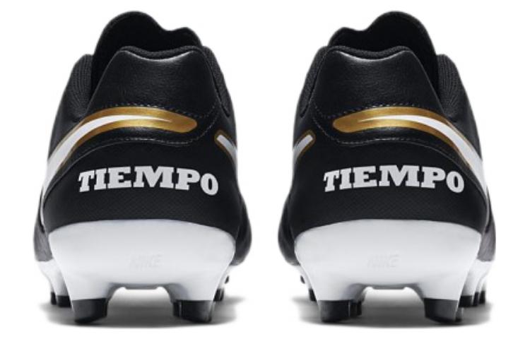 Shop Nike Tiempo Genio II Cuir FG ''Noir Blanc Or'' 819213-010