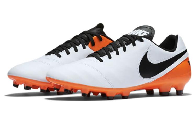 Order Nike Tiempo Genio II Cuir Terrain Ferme ''Blanc Orange'' 819213-108