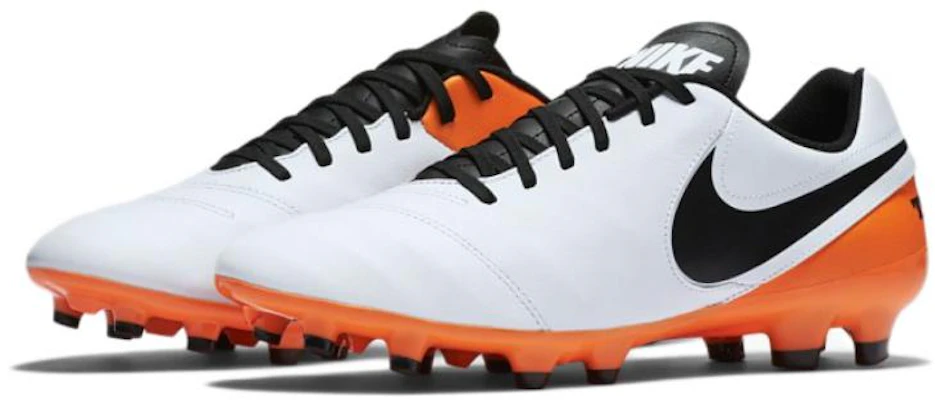 Nike Tiempo Genio II Cuir Terrain Ferme ''Blanc Orange'' 819213-108 Order Nike Tiempo Genio II Cuir Terrain Ferme ''Blanc Orange'' 819213-108