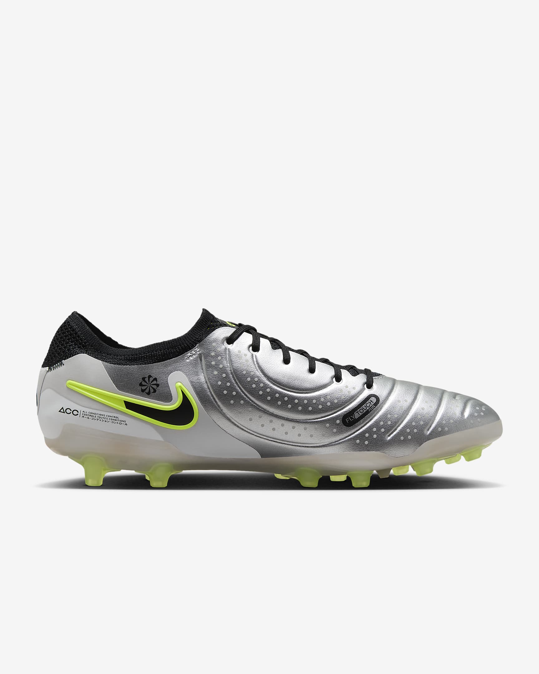 Shop Nike Tiempo Legend 10 Elite 'Metallic Silver Volt' Sepatu Bola DV4330-001