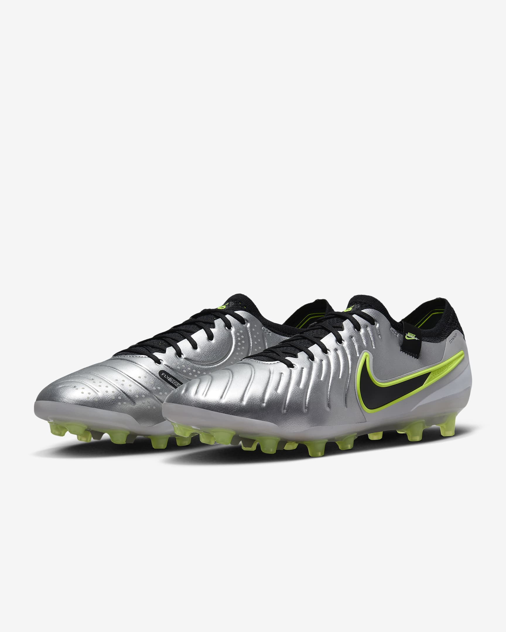 Details for Nike Tiempo Legend 10 Elite 'Metallic Silver Volt' Sepatu Bola DV4330-001