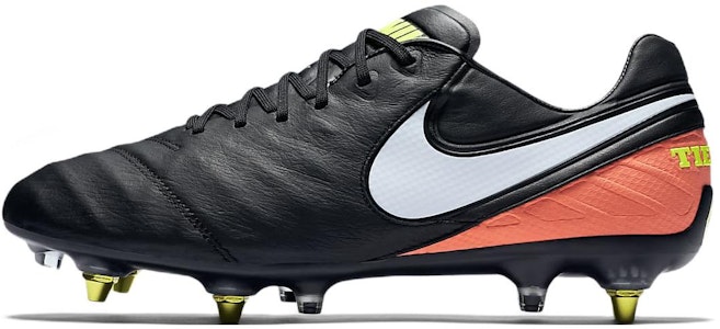 耐吉 Tiempo Legend 4 SG Pro 防堵塞防滑釘 软草地足球鞋 黑白橙 Buy 耐吉 Tiempo Legend 4 SG Pro 防堵塞防滑釘 软草地足球鞋 黑白橙