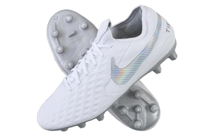 Shop 耐吉 Tiempo Legend 8 Elite HG 硬場地足球鞋 白銀色