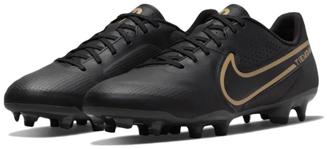 耐克 Tiempo Legend 9 Academy MG '黑色金属金色' DA1174-007 Lookbook 耐克 Tiempo Legend 9 Academy MG '黑色金属金色' DA1174-007