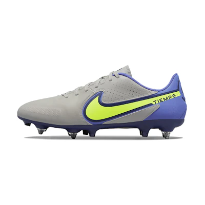 Nike Tiempo Legend 9 Academy SG-Pro AC Soccer Shoes Grey/Blue