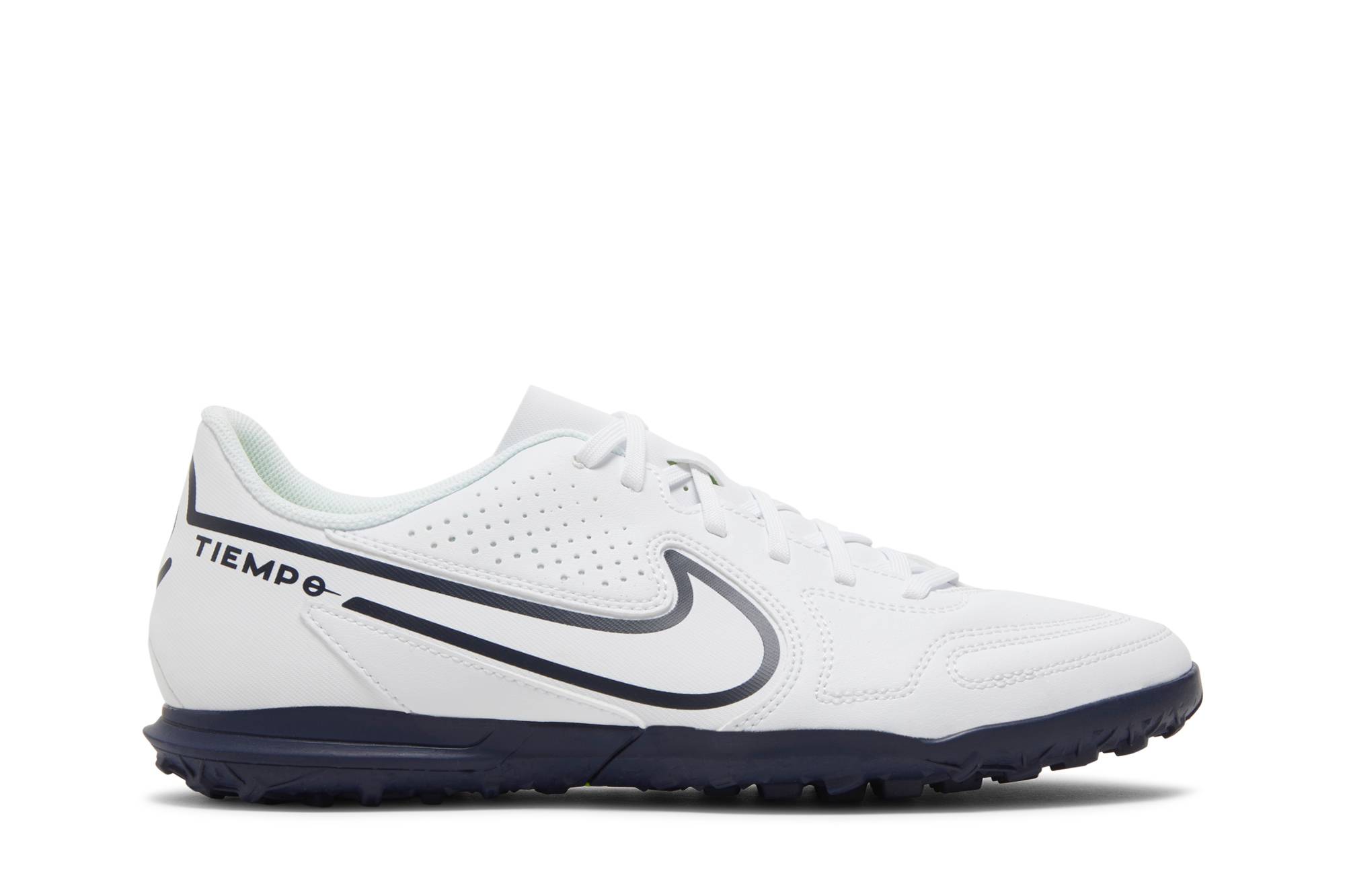 Buy 耐克Tiempo传奇9 Club TF ‘白色黑蓝’ DA1193-174