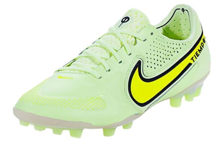 Shop Nike Tiempo Legend 9 Elite AG 人造草地 減震防滑 足球鞋 男女款 綠黃