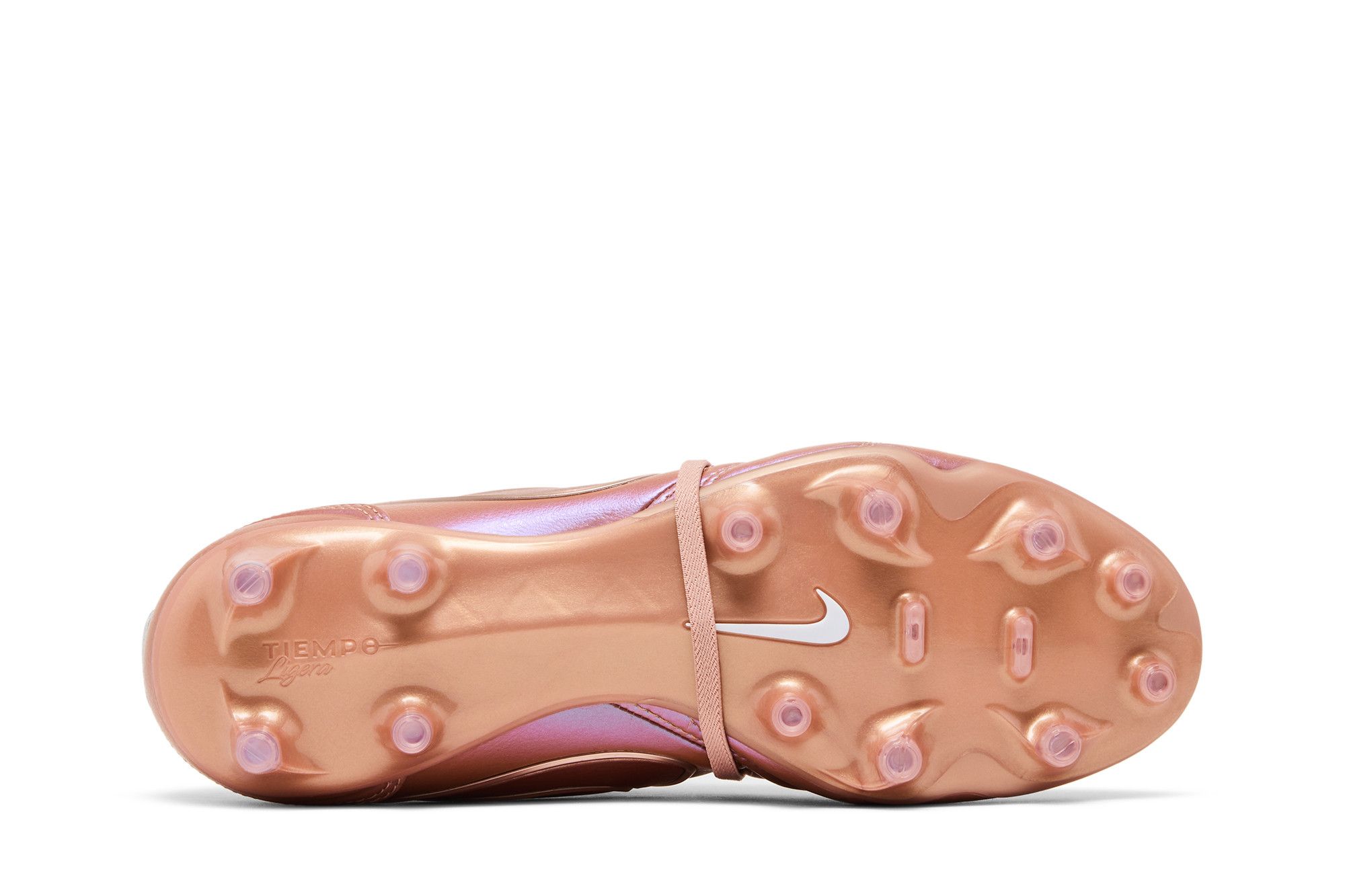 Shop Nike Tiempo Ligera Pro FG 限量版 金屬紅銅玫瑰金足球鞋 IO9607-960