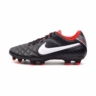 Nike Tiempo Natural IV LTR Leather FG 'Black White'