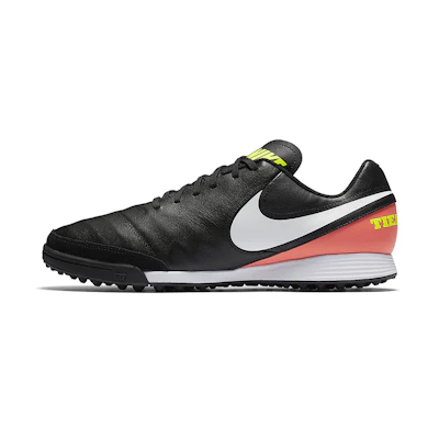 Nike TiempoX Genio 2 Leather TF 'Black Orange Volt'